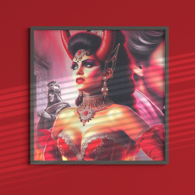 Poster Mulher Diabólica Vintage (Criador carregado)