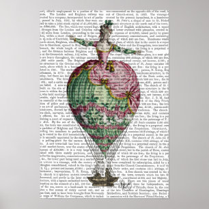 Poster Mulher do Balão de Ar Quente