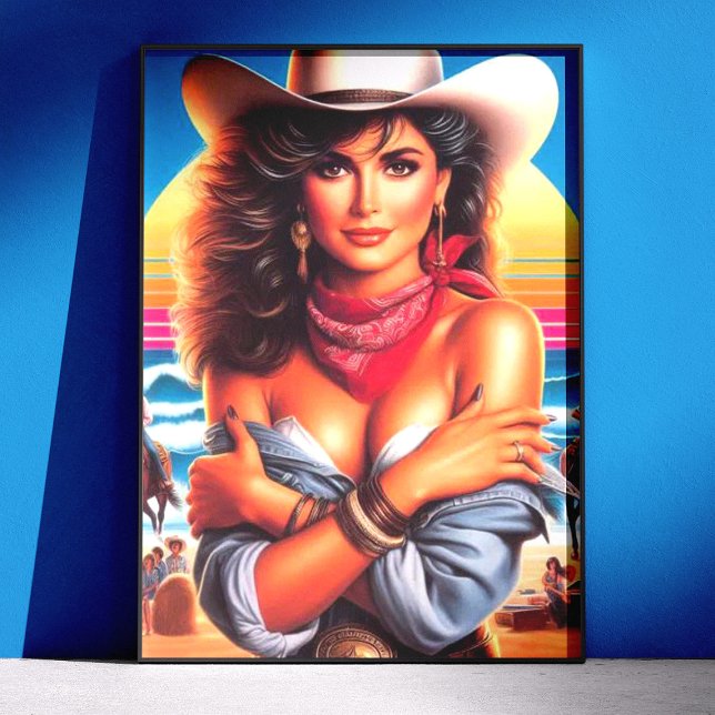 Póster Mulher do Campo dos Anos 80 (Criador carregado)