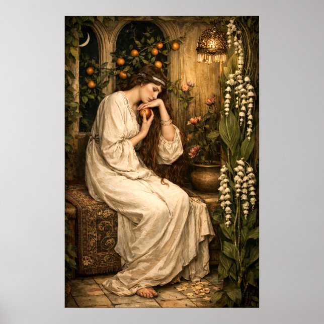 Poster Mulher do Jardim Noturno (Frente)