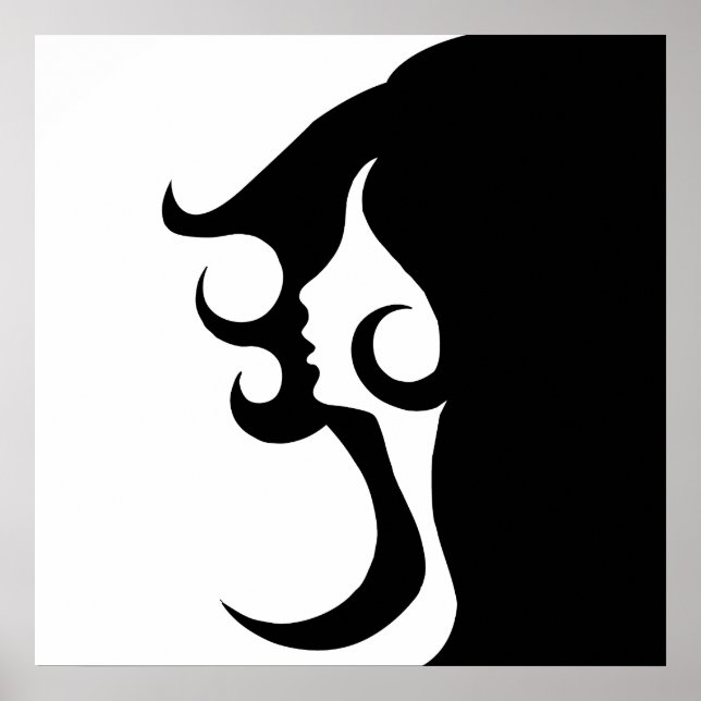 Póster Mulher do Retro Mod (Frente)