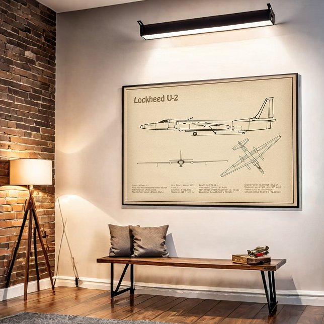 Poster Mulher Dragão U-2 - Planos de Bluetooth de Avião S (Criador carregado)