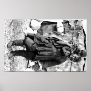 Póster Mulher e criança Eskimo na fotografia de Alaska
