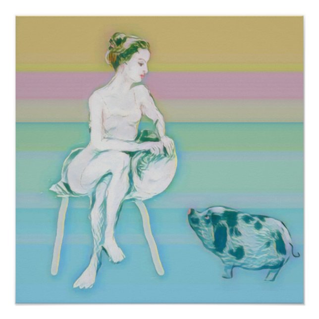 Póster Mulher e Porco (Frente)