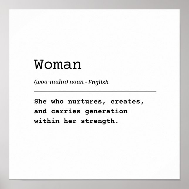 Poster Mulher - Ela Que Carregar Gerações (Frente)