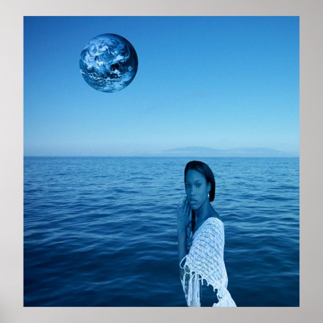 Póster Mulher em azul (Frente)