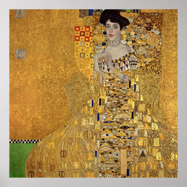 Poster Mulher em Ouro – Retrato Icônico de Klimt (Frente)