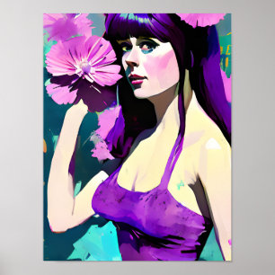 Poster Mulher em Roxo