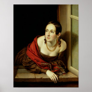 Poster Mulher em sua janela ou, a esposa da