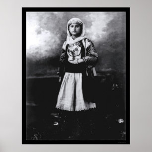 Póster Mulher em um traje grego velho 1920