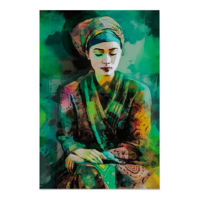 Póster Mulher em Verde (Frente)
