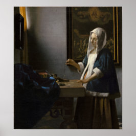 Póster Mulher Equilibra Johannes Vermeer