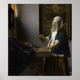Póster Mulher Equilibra Johannes Vermeer