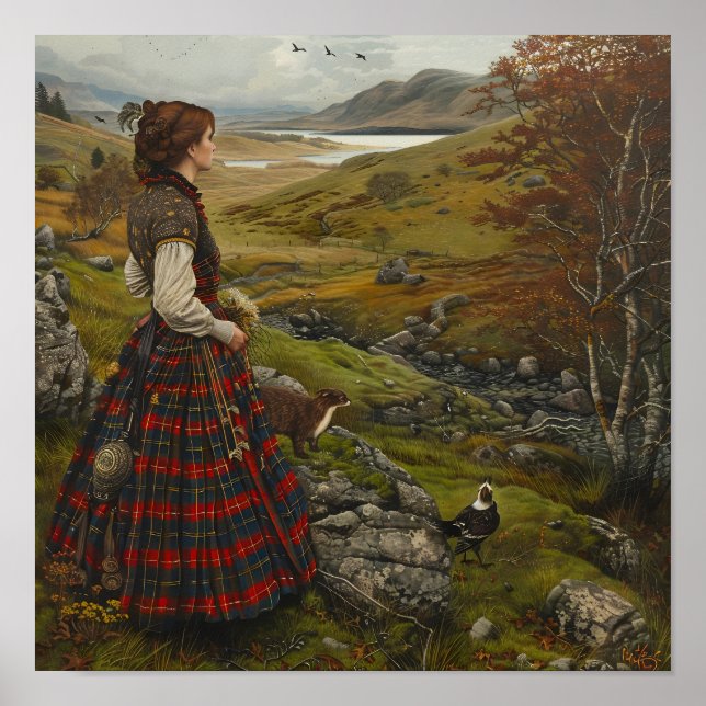 Poster Mulher escocesa (Frente)