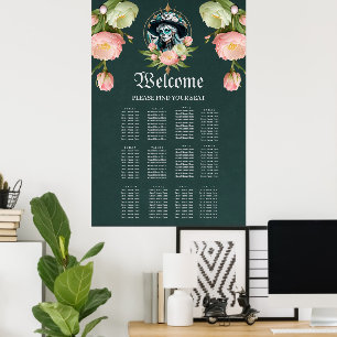 Poster Mulher espantosa com uma espantosa maquiagem do cr