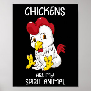 Poster Mulher Espírito Animal Galinha Agricultor de Frang