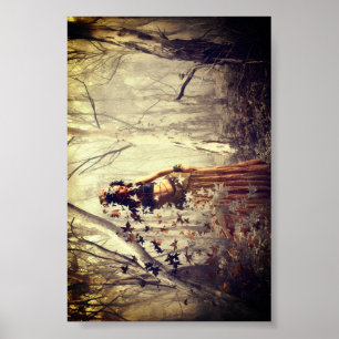 Poster Mulher Espirituosa da Natureza, Autumn Deixa Arte
