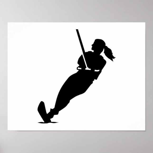 Póster Mulher esquiadora (Frente)