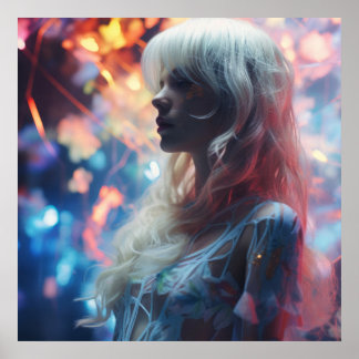 Poster Mulher etérea na natureza