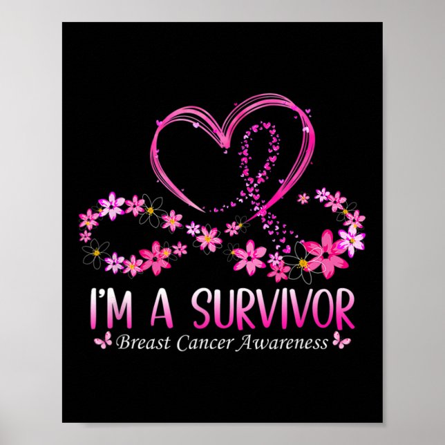 Poster Mulher, eu sou rosa de consciência Cancer de sobre (Frente)
