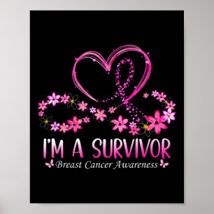 Poster Mulher, eu sou rosa de consciência Cancer de sobre