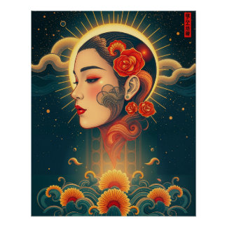 Póster Mulher Fabulosa do Cartaz Brilhante da Época