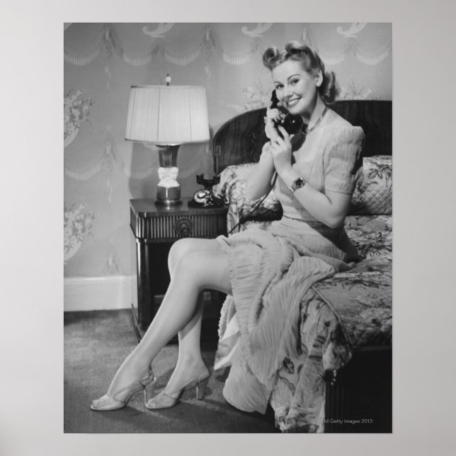 Póster Mulher falando ao telefone (Frente)