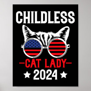 Poster Mulher Gato Infantil 2024 Eleições Políticas Engra