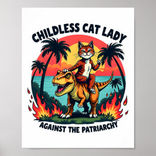 Poster Mulher Gato Sem Filhos Contra O Gato Patriarcado R