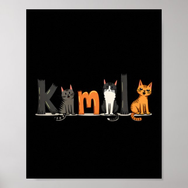 Poster Mulher Gato Sem Fios Para Kamala Harris 2024 Femin (Frente)
