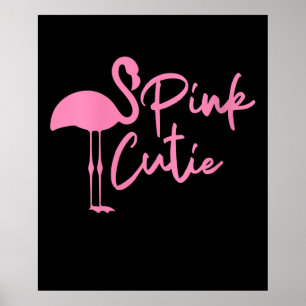 Poster Mulher Gelada Rosa Flamingo  Fita rosa  Flamingo
