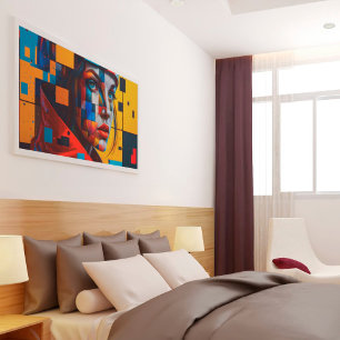 Poster Mulher Gerada Ai como Arte Moderna