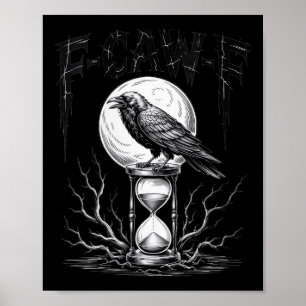 Poster Mulher Gótica Escura F-caw-f Black Crow Moon Soky