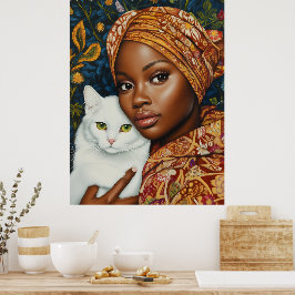 Poster Mulher Graciosa com Cat