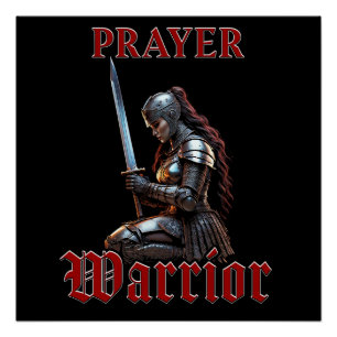 Póster Mulher Guerreira do Cristo 2 Timothy 2:3 Christian