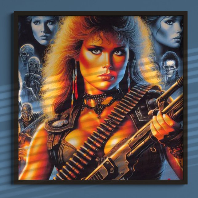 Poster Mulher Guerreira dos anos 80 (Criador carregado)