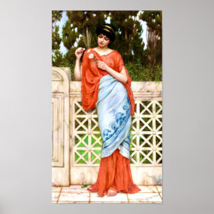 Poster Mulher Incrível em Vermelho por John William Godwa