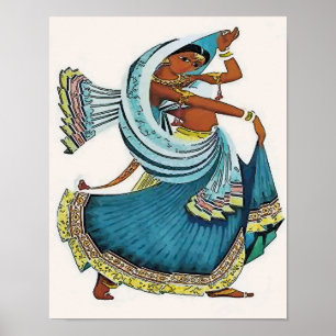 Póster Mulher Indiana Dançando
