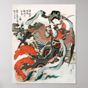 Poster Mulher Japonesa Jogando Flauta