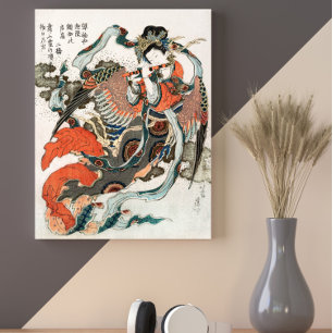 Poster Mulher japonesa por Katsushika Hokusai