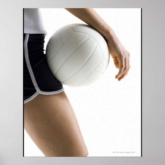 Póster mulher jogando voleibol (Frente)