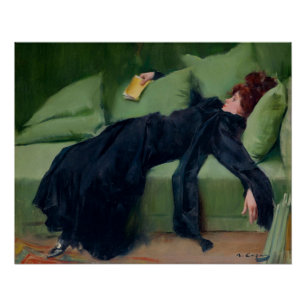Póster Mulher jovem decadente. Depois da dança