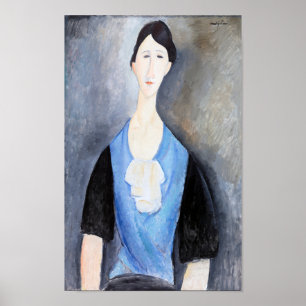 Poster Mulher jovem em azul, Modigliani