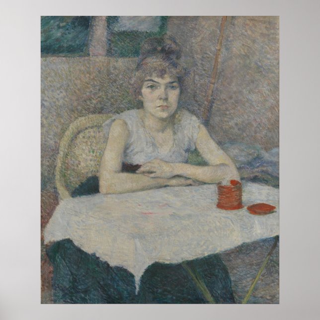 Póster Mulher jovem em uma Mesa Toulouse-Lautrec (Frente)