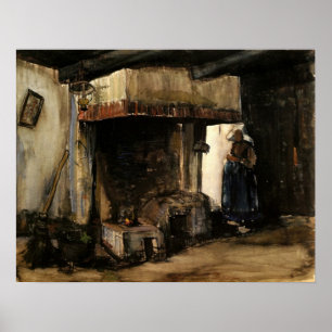 Poster Mulher junto à Lareira por Vincent van Gogh