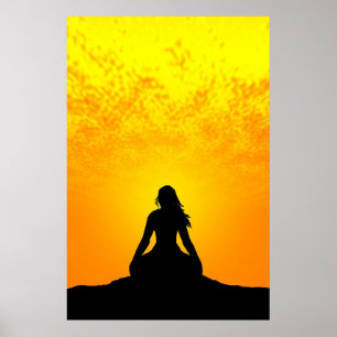 Póster Mulher meditante