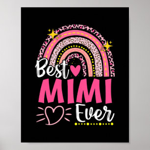 Poster Mulher: Melhor Mimi Nunca Leopard Rainbow Nova Av