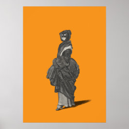 Poster Mulher misteriosa mascarada por Wenceslaus Hollar