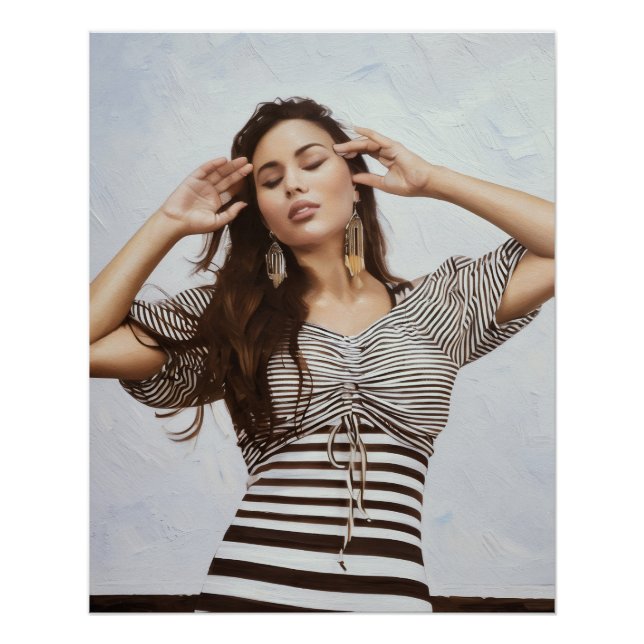 Póster Mulher Moça em vestida (Frente)