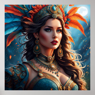 Poster Mulher moda, belas artes